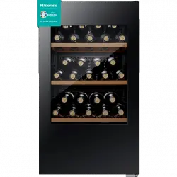 Vinoteca - Hisense RW12D4NWG0, 5-20°C, 30 botellas, Control táctil, Silencioso, Negro