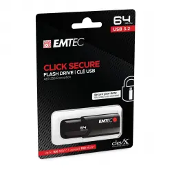EMTEC - Pendrive Click Secure 64 GB USB 3.2