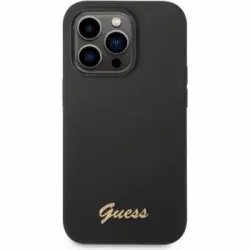 Funda Guess De Silicona Para Apple Iphone 14 Pro Color Negro Con Logo Dorado