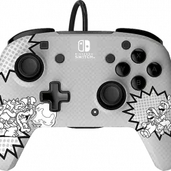 Mando - PDP Rematch Wired Controller Comic Strip Super Mario, Nintendo Switch, Cable, Gris