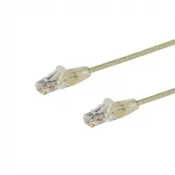 Startech N6PAT250CMGRS Cable de Red Cat6 Delgado RJ-45 sin Enganches 2.5m Gris