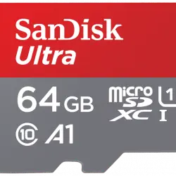 Tarjeta Micro SDXC - SanDisk Ultra, Imaging, 64 GB, 140MB/s, UHS-I, Clase 10, A1, U1, Adaptador SD, Multicolor