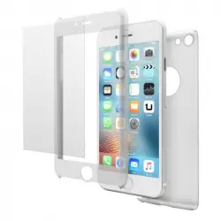 Unotec Pack Full Protect Transparente con Funda Total Cover y Cristal Templado para iPhone 6 / 6s