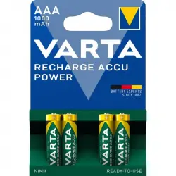 Varta Recharge Accu Power Pack 4 Pilas Recargables NiMH AAA 1000mAh