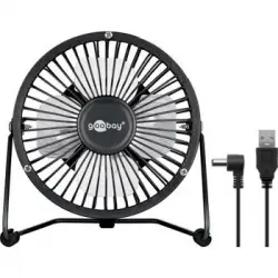 Ventilador De Sobremesa Color Plata, Con Conector Usb 5 Voltios Color Negro 62060