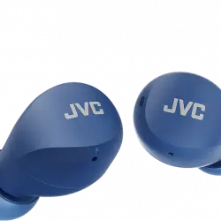 Auriculares True Wireless - JVC Gumy Mini HA-A6T, Control táctil, Autonomía 23 horas, Compatible con asistente de voz, IPX4, Azul + Estuche carga
