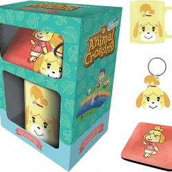Caja regalo - Sherwood Animal Crossing (Isabelle), Taza de cerámica + Llavero goma Posavasos, Multicolor