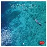 Calendario fotográfico de pared 2024 Legami 18x18 mes visto Vitamin Sea multilingüe