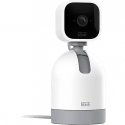 Cámara de vigilancia IP - Amazon Blink Mini Pan-Tilt, Graba HD, Función visión nocturna, 360º, Blanco