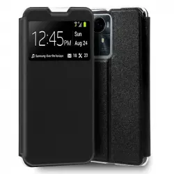Cool Funda Flip Cover Tipo Libro Liso Negro para ZTE Blade A72s
