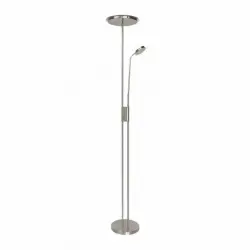 Fabrilamp Pie De Salón Antares 20w+7w 4000k Lector Níquel Intensidad Regulable