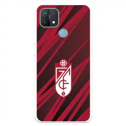 Funda Para Oppo A15 Del Granada Cf Escudo Líneas Rojas Y Negras Licencia Oficial Granada Cf