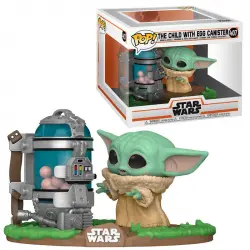 Funko Pop Deluxe Star Wars The Mandalorian Baby Yoda con Tarro de Huevos