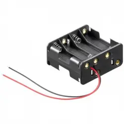 Goobay Portapilas para 8 Pilas LR6 AA Negro