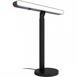Lámpara - Logitech Litra Beam LX, RGB Lightsync, Tecnología TrueSoft, Temperatura de color, brillo y ajustables, USB-Bluetooth, Dos caras, Negro