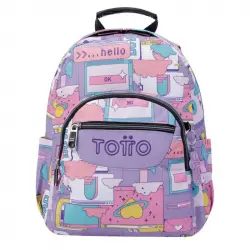 Mochila Escolar Totto Morado Ciber Tempera Morado