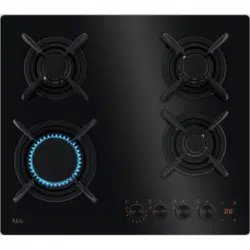 AEG HKB64453NB Serie 8000 Flamelight Placa de Gas 4 Zonas 60cm Negra