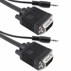 Bematik - Super Cable Vga Con Jack De Audio De 3,5 Mm Macho Macho De 25 M Vz00800