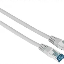 Cable de red - Hama 00200925, 10 m, 1 GBit/s, F/UTP, CAT 6, Enchufe RJ45, Gris