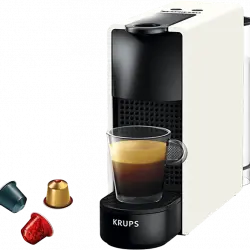 Cafetera de cápsulas - Nespresso® Krups XN1101 Essenza Mini, 19 bares, Blanco