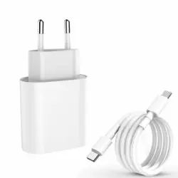 Cargador Fast Charge Pd 3.0 + Cable Tipo C 2 Metros Para Huawei P30 Lite