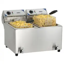 Casselin Freidora Eléctrica 2x10l 2x2800w Con Válvula De Vaciado - Cfev102