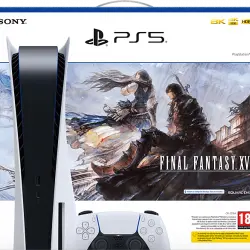 Consola - Sony PS5 Stand, 825 GB, 4K UHD Blu ray, Blanco + Juego Final Fantasy XVI (código descarga) Contenido digital descargable*