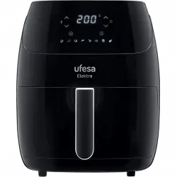 Freidora de aire - Ufesa Elektra, Capacidad 5l, Potencia 1500 W, Temperatura máxima 200ºC, Negro