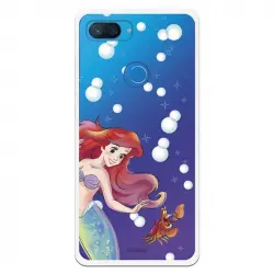 Funda Oficial Disney Sirenita Y Sebastián Transparente Para Xiaomi Mi 8 Lite - La Sirenita