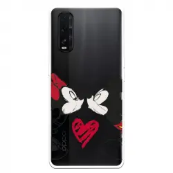 Funda Para Oppo Find X2 Oficial De Disney Mickey Y Minnie Beso - Clásicos Disney