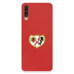 Funda Para Samsung Galaxy A70 Del Rayo Vallecano Escudo Fondo Rojo - Licencia Oficial Rayo Vallecano