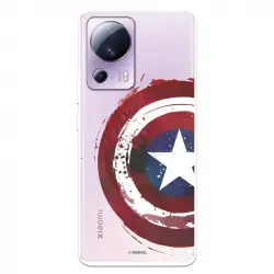 Funda Para Xiaomi Mi 13 Lite Oficial De Marvel Capitán América Escudo Transparente - Marvel