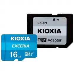 Kioxia Exceria MicroSDHC 16GB Clase 10 UHS-I + Adaptador SD