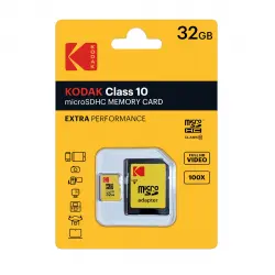 Kodak - Tarjeta De Memoria Micro SDHC De 32 GB Clase 10