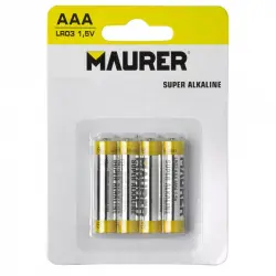 Maurer Pack 4 Pilas Alcalinas AAA LR03 1.5V