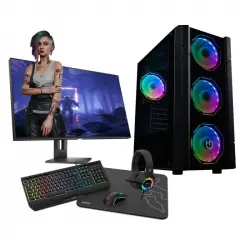 Pc Racing Pack PC Gaming AMD Ryzen 3 3200G/16GB/500GB SSD M.2 + Pantalla 27" Curvo FullHD + Teclado + Ratón + Auricular