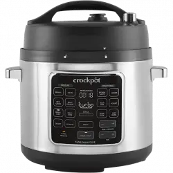 Robot de cocina - Crock-Pot Turbo Express CSC062X, Multicooker, 5.6 l, Sous Vide, 15 Programas, Negro/Plata