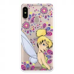 Funda Oficial Disney Campanilla Flores Transparente Para Xiaomi Mi A2 Lite - Peter Pan