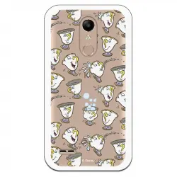 Funda Oficial Disney Chip Potts Siluetas Transparente Para Lg K11