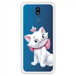 Funda Oficial Disney Marie Silueta Transparente Para Lg K40 - Los Aristogatos
