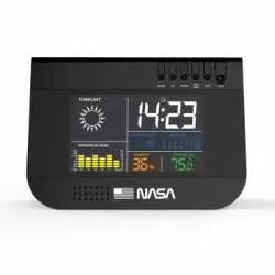 Nasa Ws100 - Estación Meteorológica, Pantalla Lcd De 3,3", Pilas Aa, Funciones Calendario/reloj/alarma - Negro