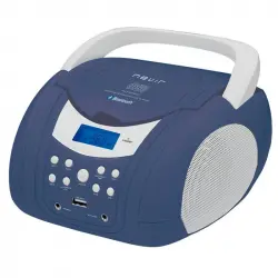 Nevir NVR-483UB Radio CD Portátil con Bluetooth Azul/Blanca