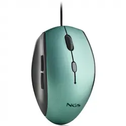 NGS Moth Ice Ratón con Adaptador USB-C 1600 DCPI Azul