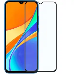 OcioDual Protector de Pantalla Cristal Templado 9H 9D Borde Negro para Xiaomi Redmi 9A/9AT/9C