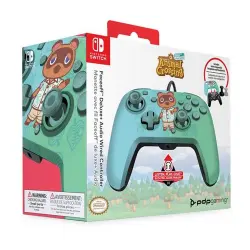 PDP Faceoff Deluxe Audio Mando con Cable Animal Crossing para Nintendo Switch