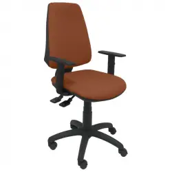 Piqueras y Crespo Elche S Bali Silla de Oficina Brazos Regulables Ruedas Nylon Marrón