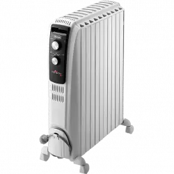 Radiador - De Longhi TRD 04-1025 Potencia 2500W, Termostato regulable, 3 Posiciones de temperatura