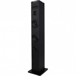 Torre de sonido - NGS Skycharm, 50 W, Bluetooth, USB, Aux input, Radio FM, Pantalla LED, Entrada óptica, Negro