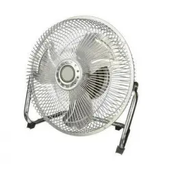 Ventilador 12" De Mesa O Suelo Alta Velocidad, 3 Aspas De Metal 3 Ajustes De Velocidad Cabezal Ajustable Con 90o De Inclinación. 40w