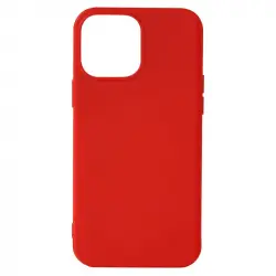 Avizar Funda de Silicona Flexible Acabado Tacto Suave Roja para iPhone 13 Pro